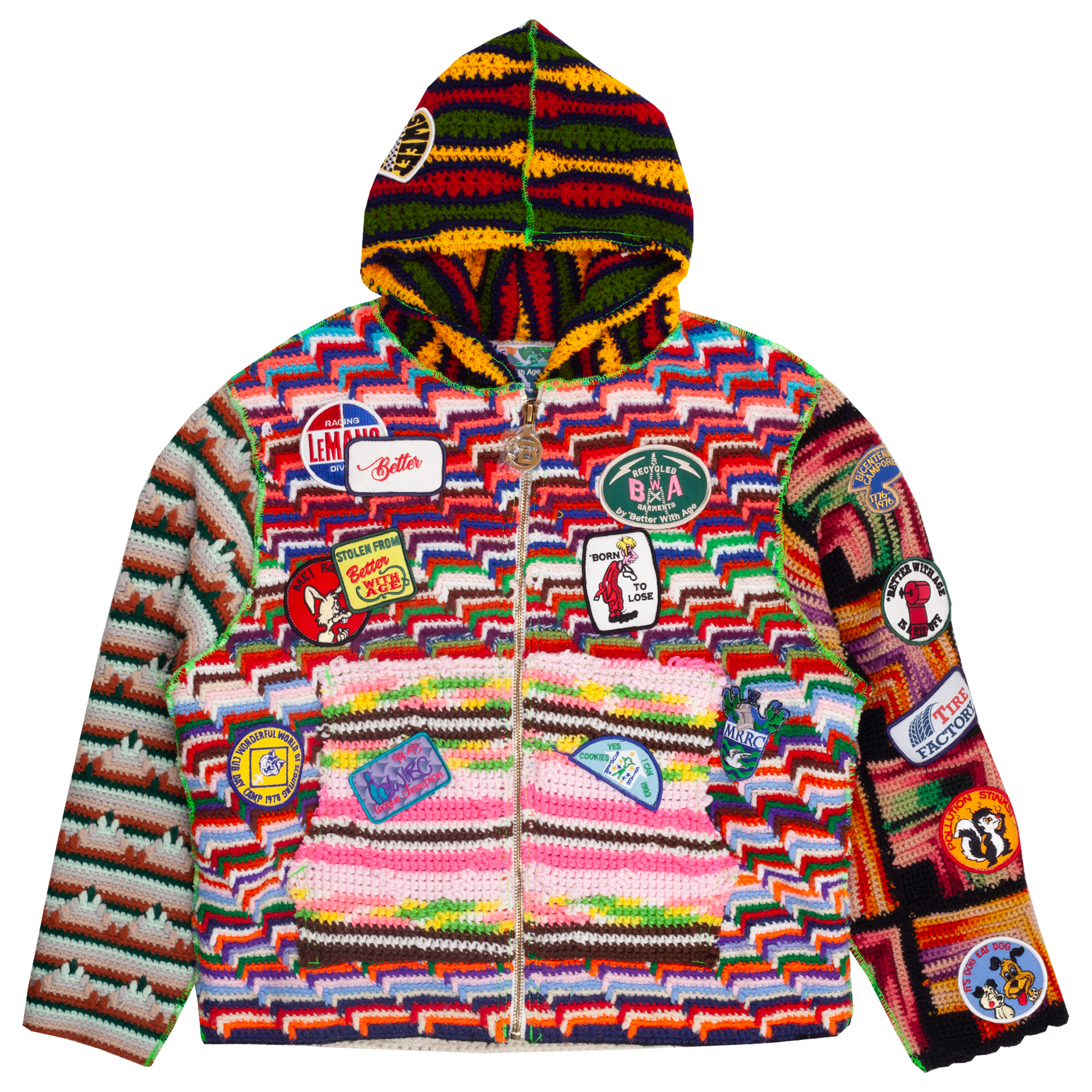Nonna's Hand-Knit Full-Zip Hoodie – Patron of the New