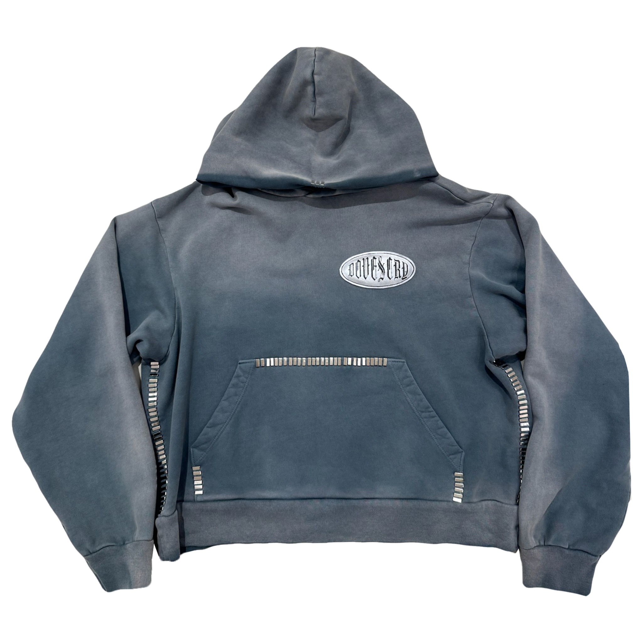 [TRILLION] PAINTED CHECK LAYERD SWEAT HOOD SHIRTS /追跡付 Paint Splatter Hoodie - Unisex Recycled Hoodie With All-over