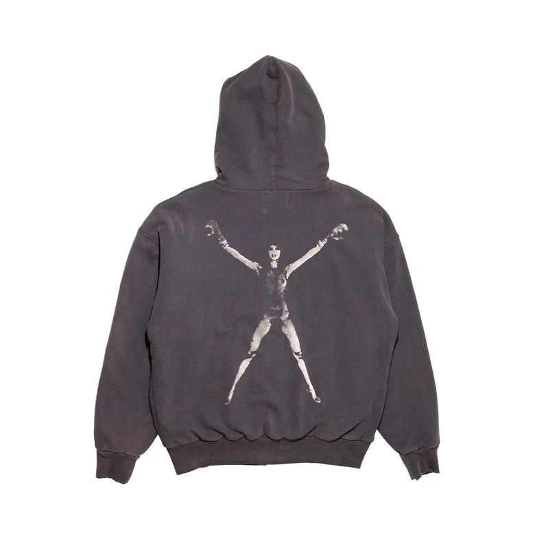 Stretched Out Thermal Lined Lined Zip Up Hoodie
