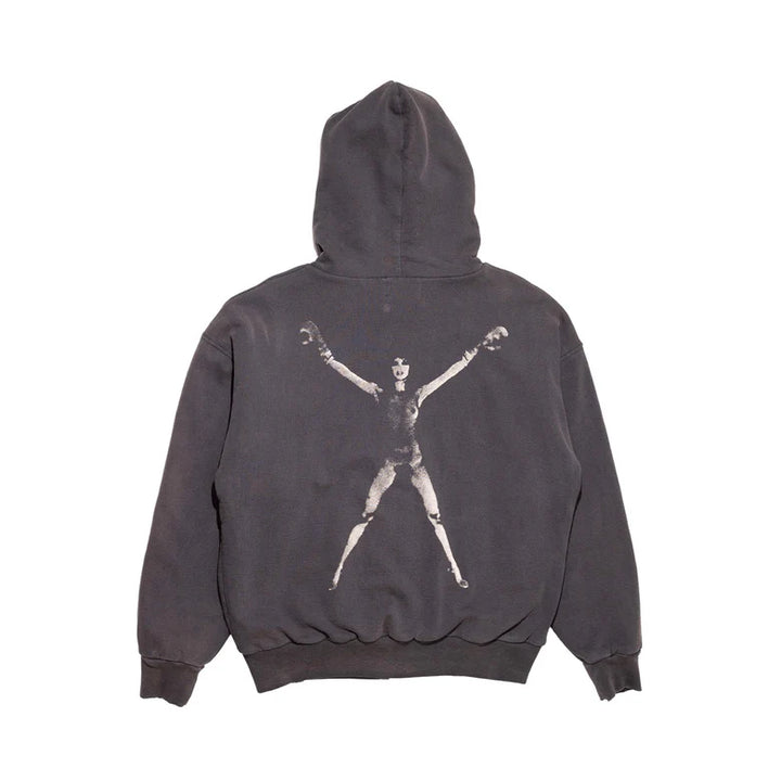 Stretched Out Thermal Lined Lined Zip Up Hoodie