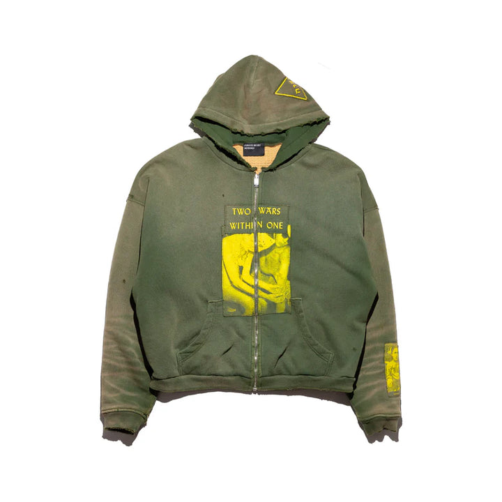 Two Wars Within One Assemblage Zip Hoodie