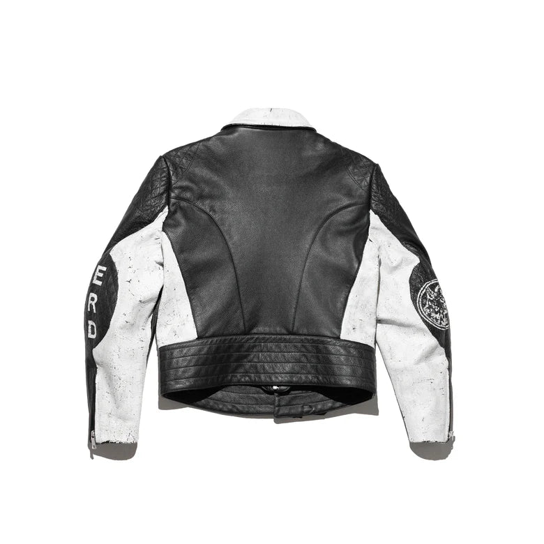 Dog in Restraint Leather Jacket