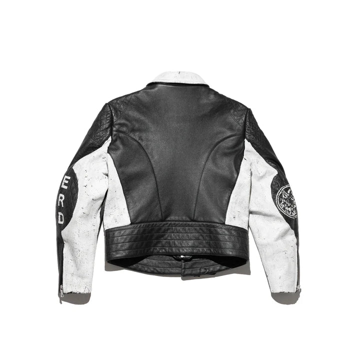 Dog in Restraint Leather Jacket