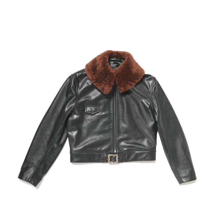 Hotrod Jacket with Shearling Collar