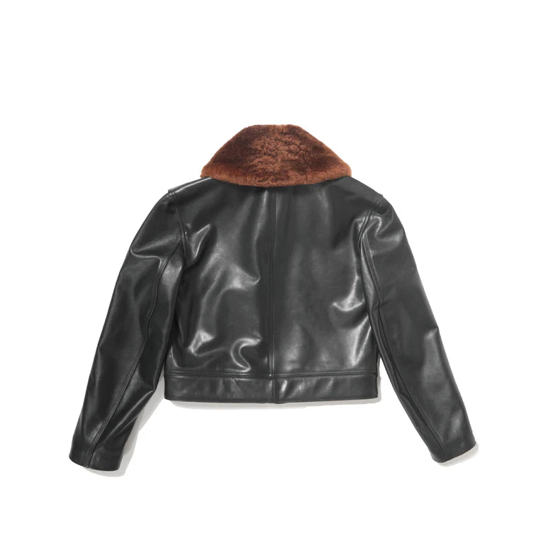 Hotrod Jacket with Shearling Collar