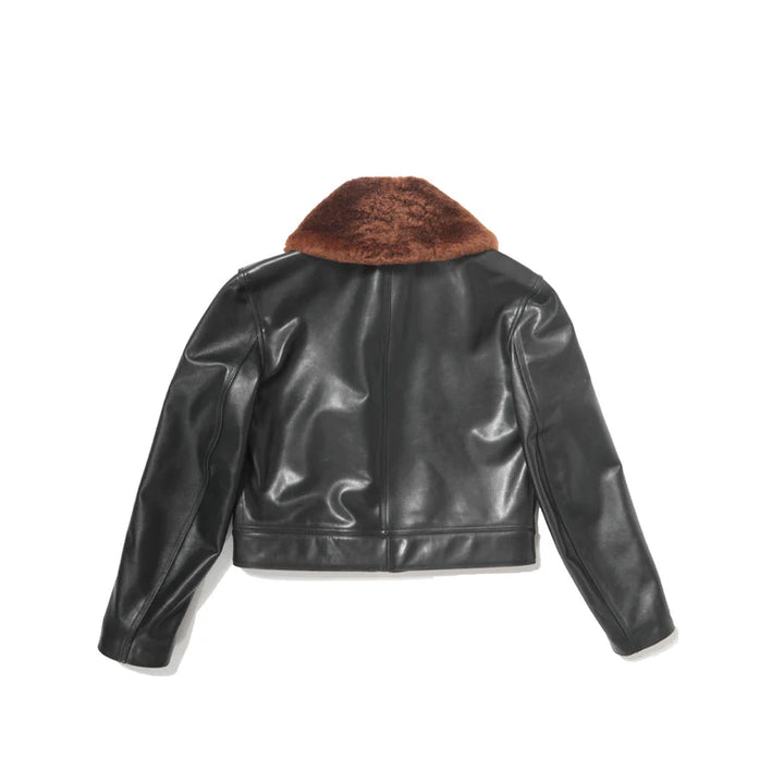 Hotrod Jacket with Shearling Collar