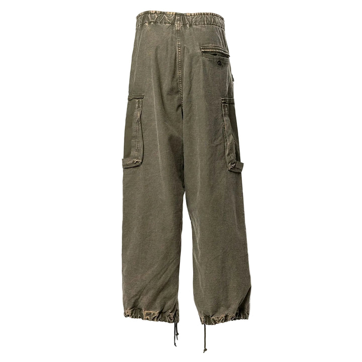 Cotton Satin Cargo Pants