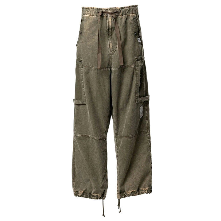 Cotton Satin Cargo Pants