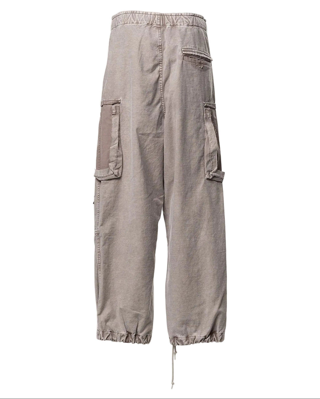 Cotton Satin Cargo Pants
