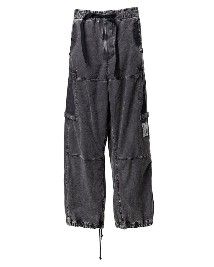 Cotton Satin Cargo Pants