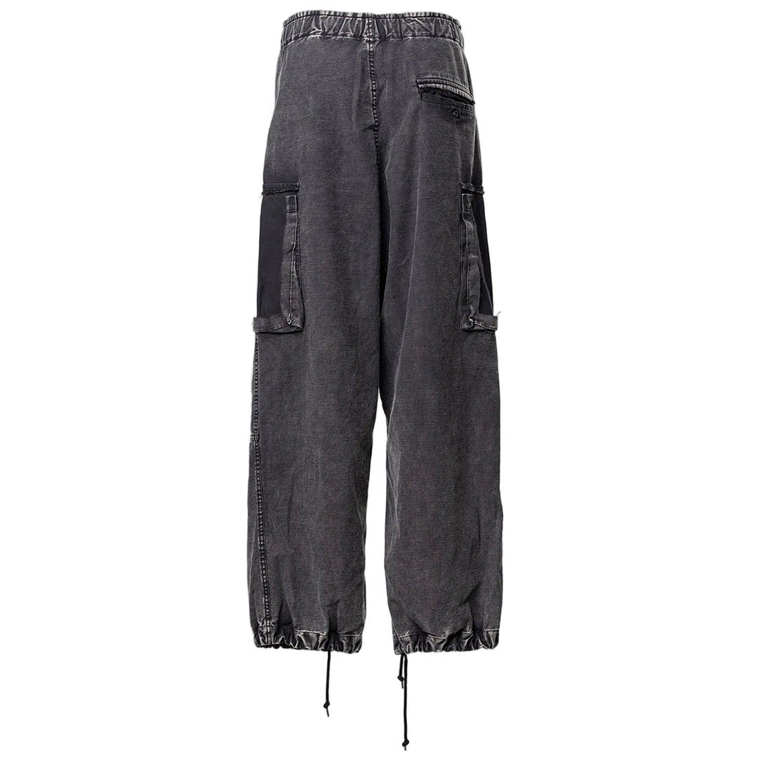 Cotton Satin Cargo Pants