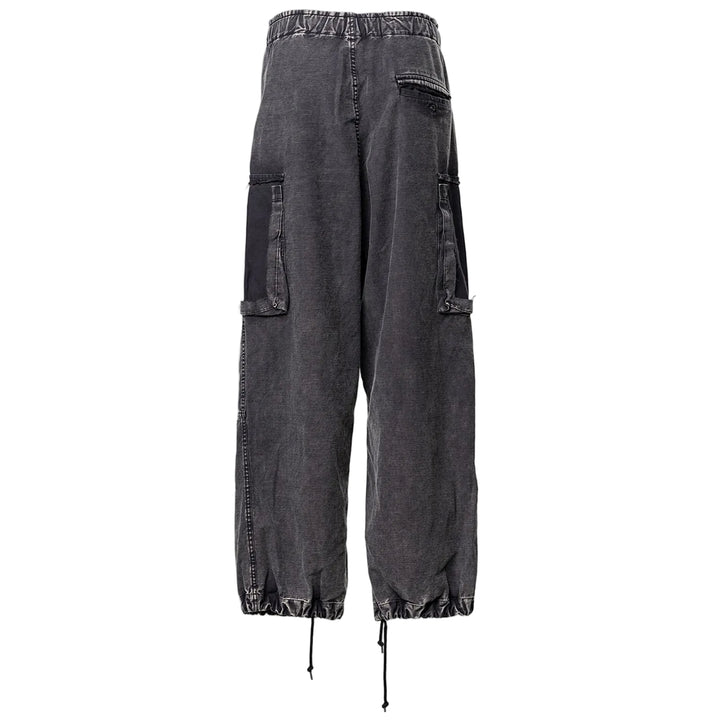 Cotton Satin Cargo Pants