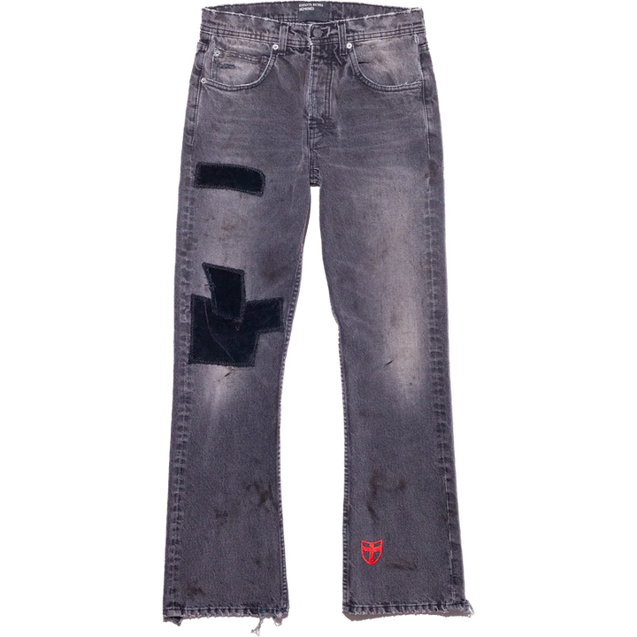 Patchwork Flare Jeans