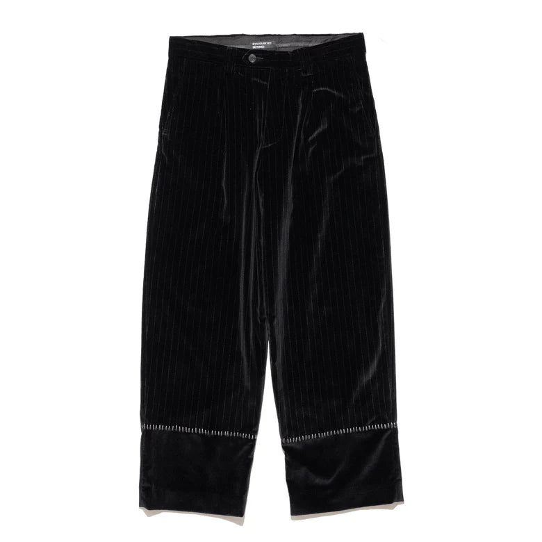 Velvet Stripe Carrot Leg Trousers