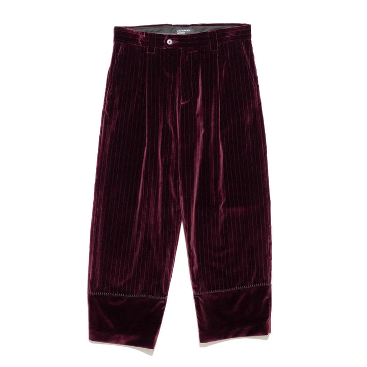 Velvet Stripe Carrot Leg Trousers