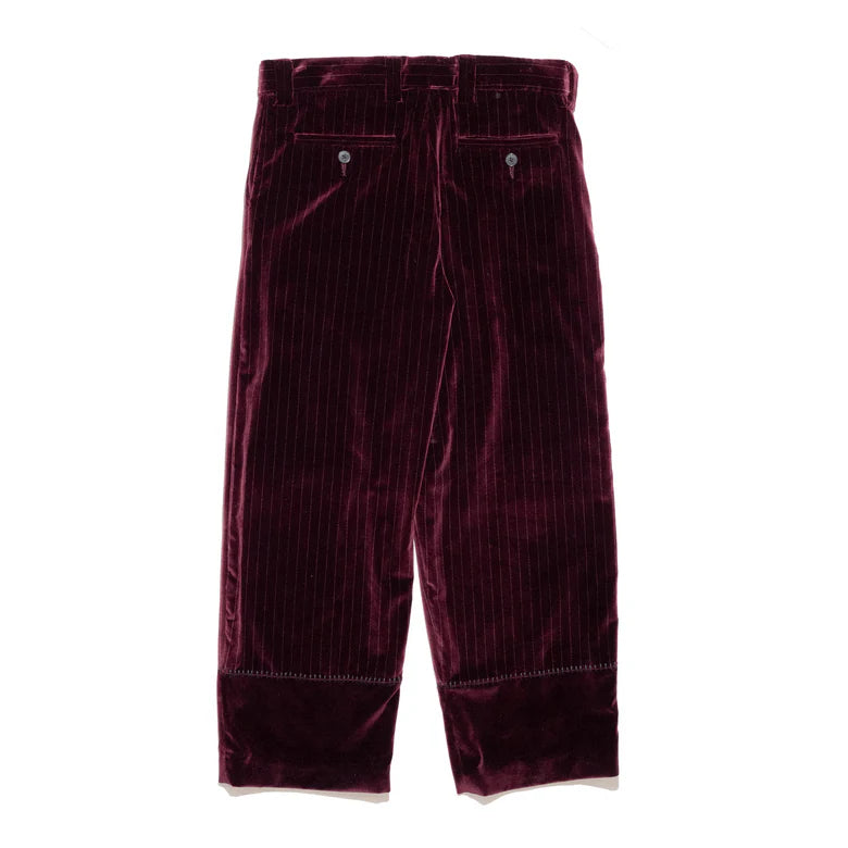 Velvet Stripe Carrot Leg Trousers