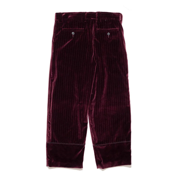Velvet Stripe Carrot Leg Trousers