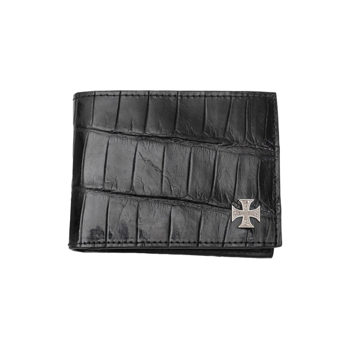 Crocodile Bifold Logo Embossed Wallet