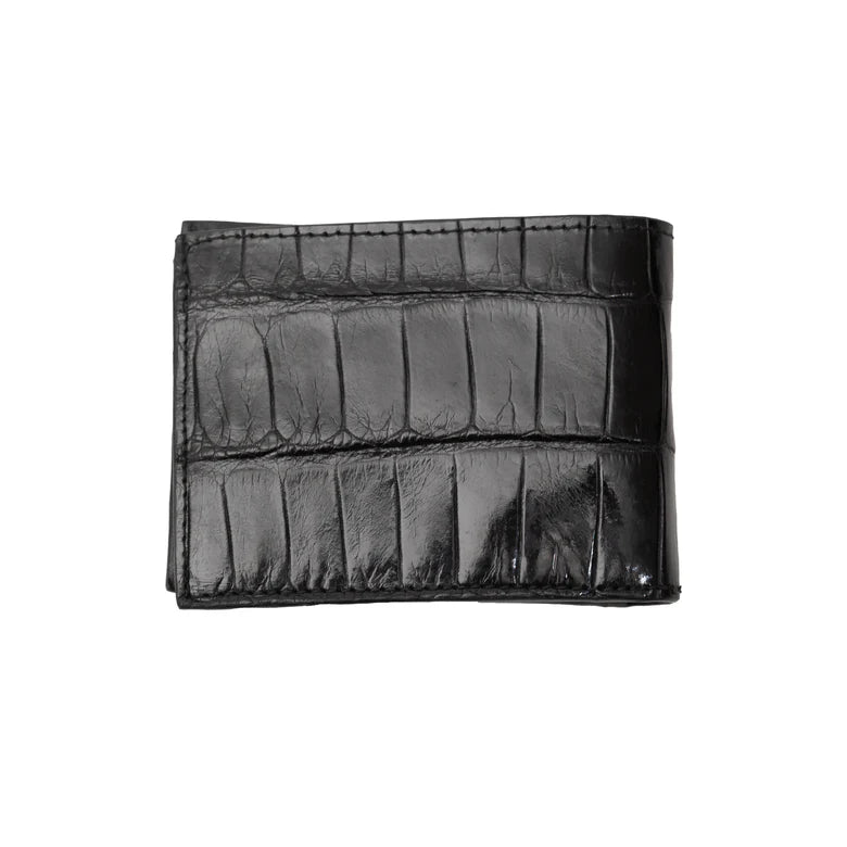 Crocodile Bifold Logo Embossed Wallet