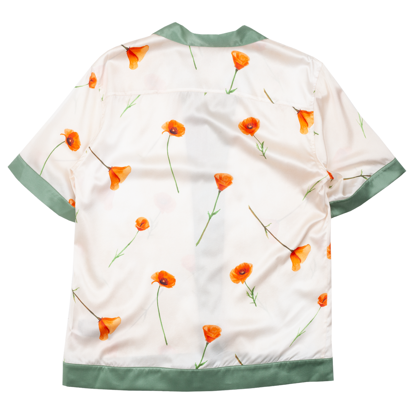 NAHMIAS COLORBLOCK POPPY S/S SILK SHIRT