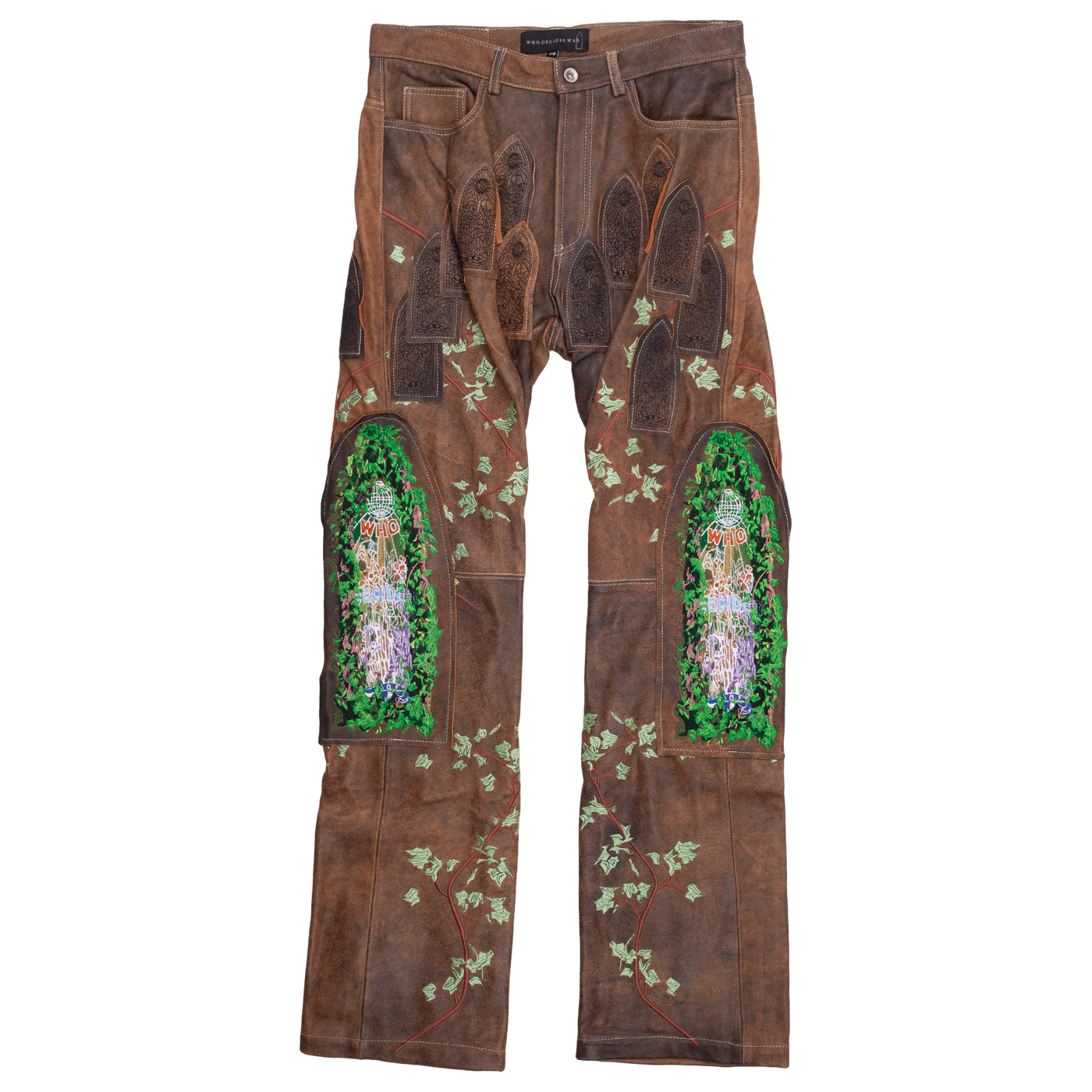 WHO DECIDES WAR GARDEN GLASS PATCHED PANT