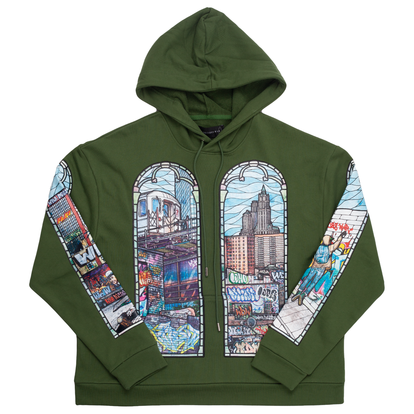 WHO DECIDES WAR POLITICS AS USUAL HOODED SWEATSHIRT