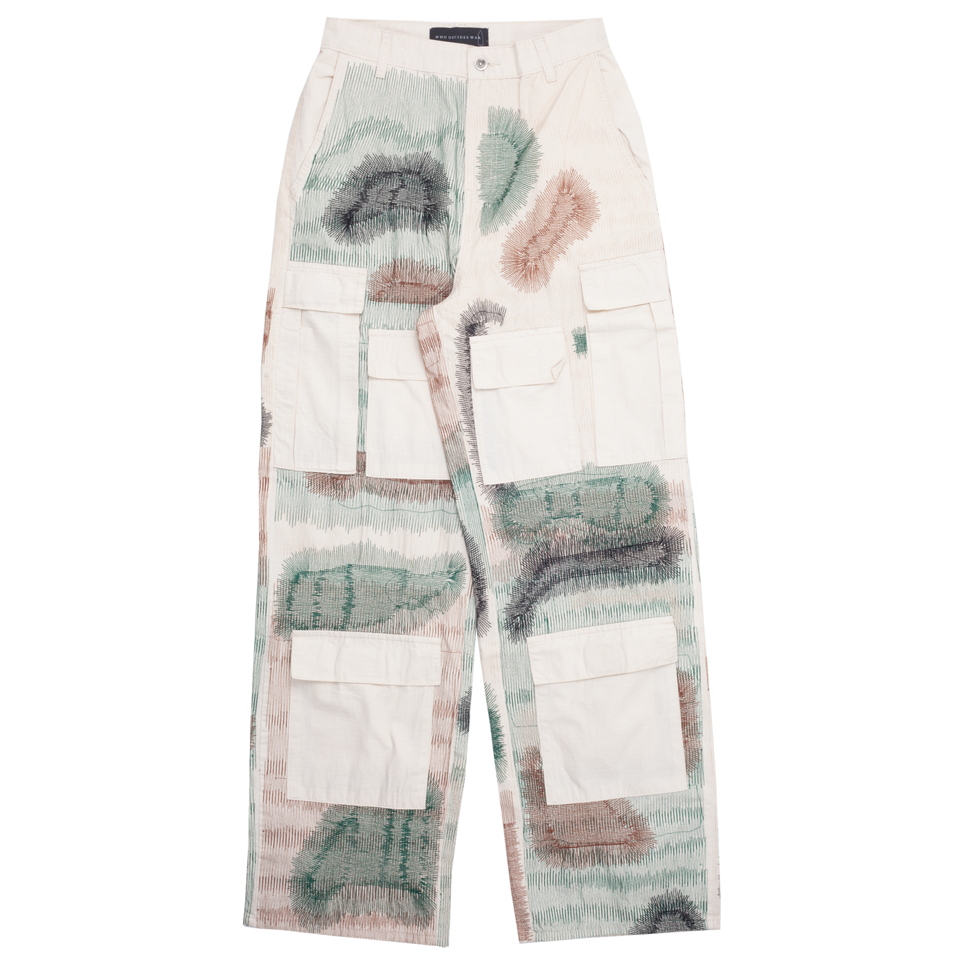 WHO DECIDES WAR CAMOUFLAGE EMBROIDERY PANT