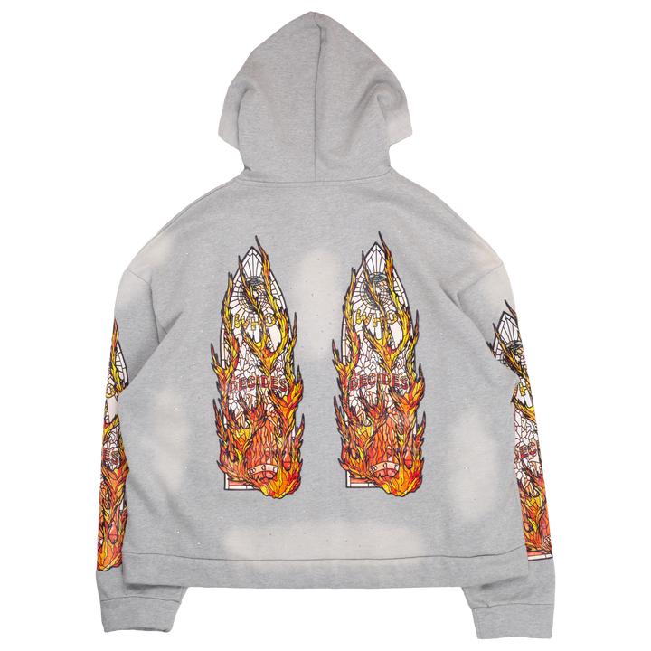 Flames Glass Hooded Sweatshirt