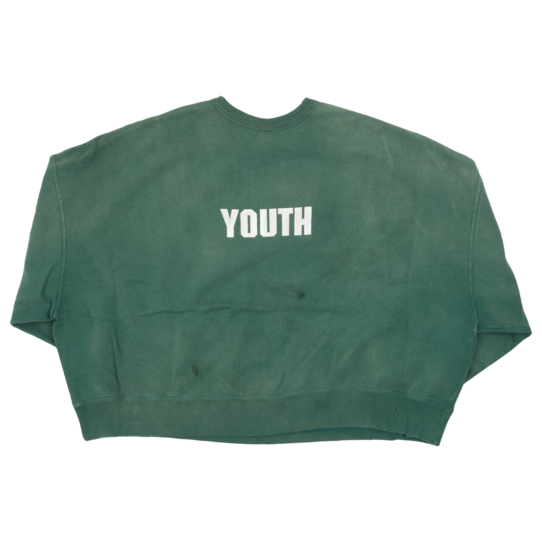 新品 SAINT MICHAEL CREW SWT YOUTH GREEN L 新品 SAINT MICHAEL CREW SWT YOUTH GREEN L