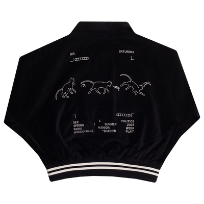MR. SATURDAY SEX & POLITICS VELVET BOMBER JACKET