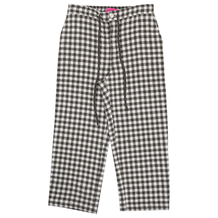 Gingham Drawstring Pant