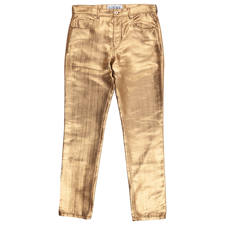 Golden Skinny Trousers