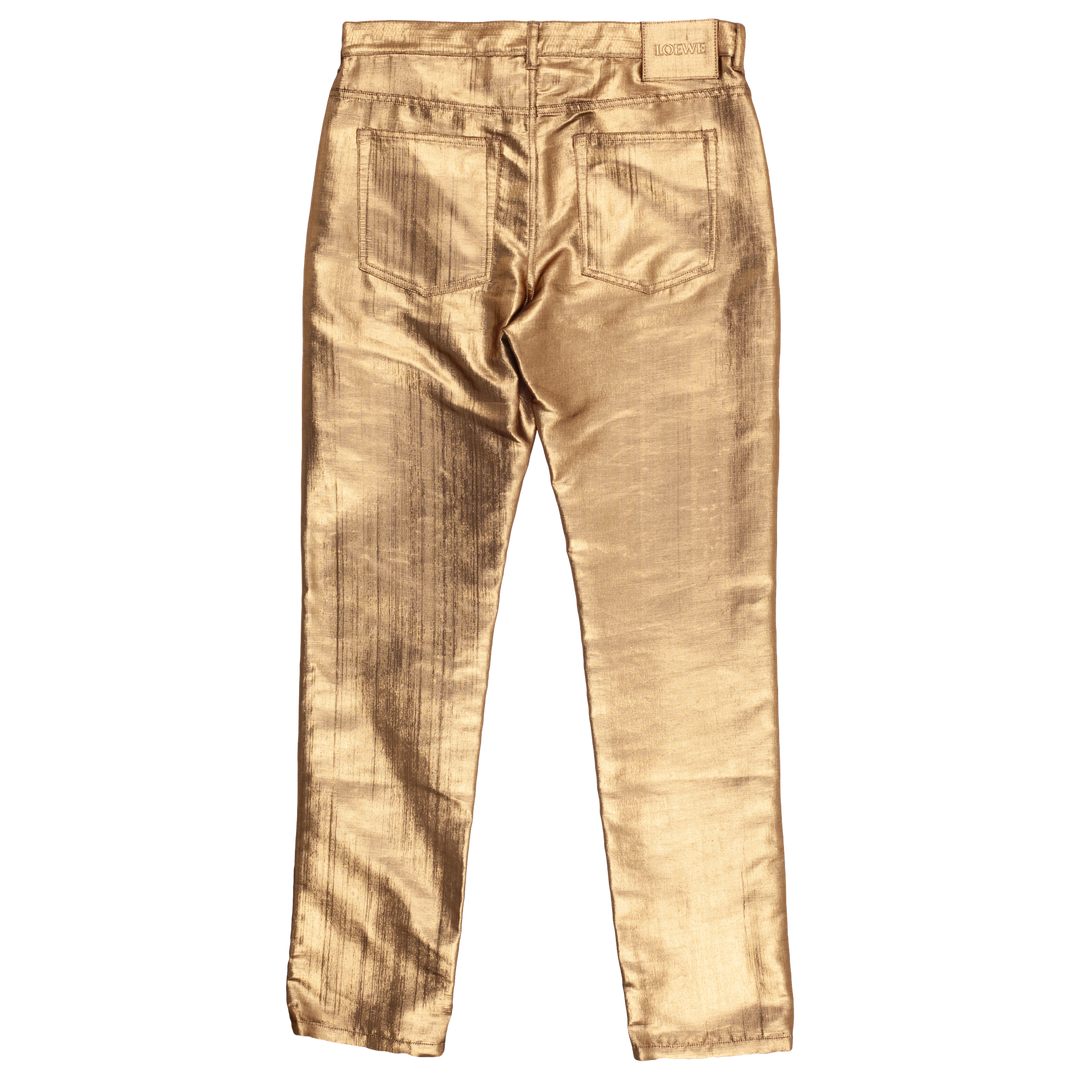 Golden Skinny Trousers