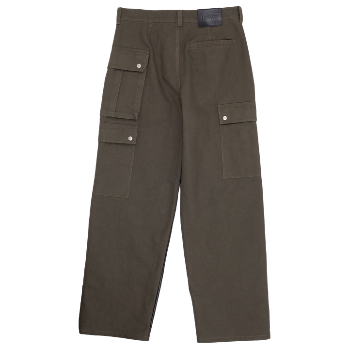 Nappa Calfskin and Cotton Cargo Trousers