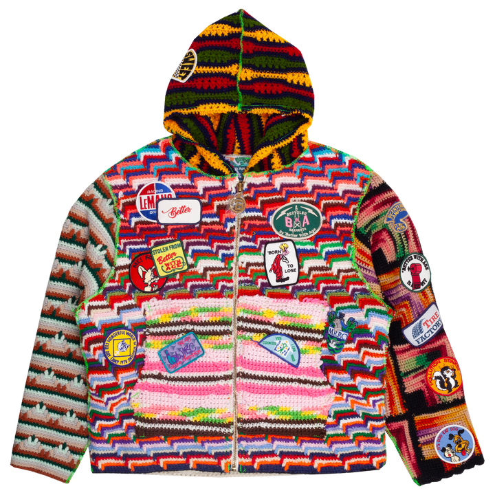 Nonna's Hand-Knit Full-Zip Hoodie