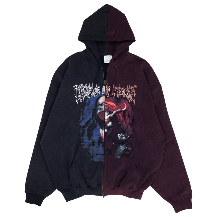 Cult of Filth Cut-Up Oversized Zip Up Hoodie