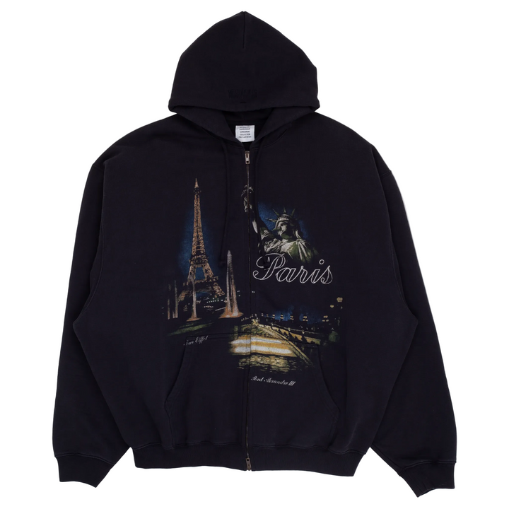 Paris Tourist Zip-Up Hoodie