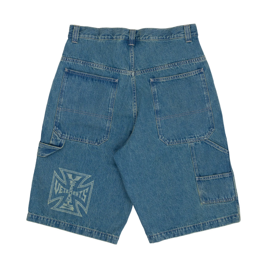 Biker Cross Hip-Hop Denim Shorts