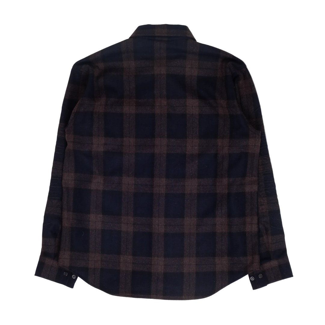 Embroidered Metal Logo Flannel Shirt