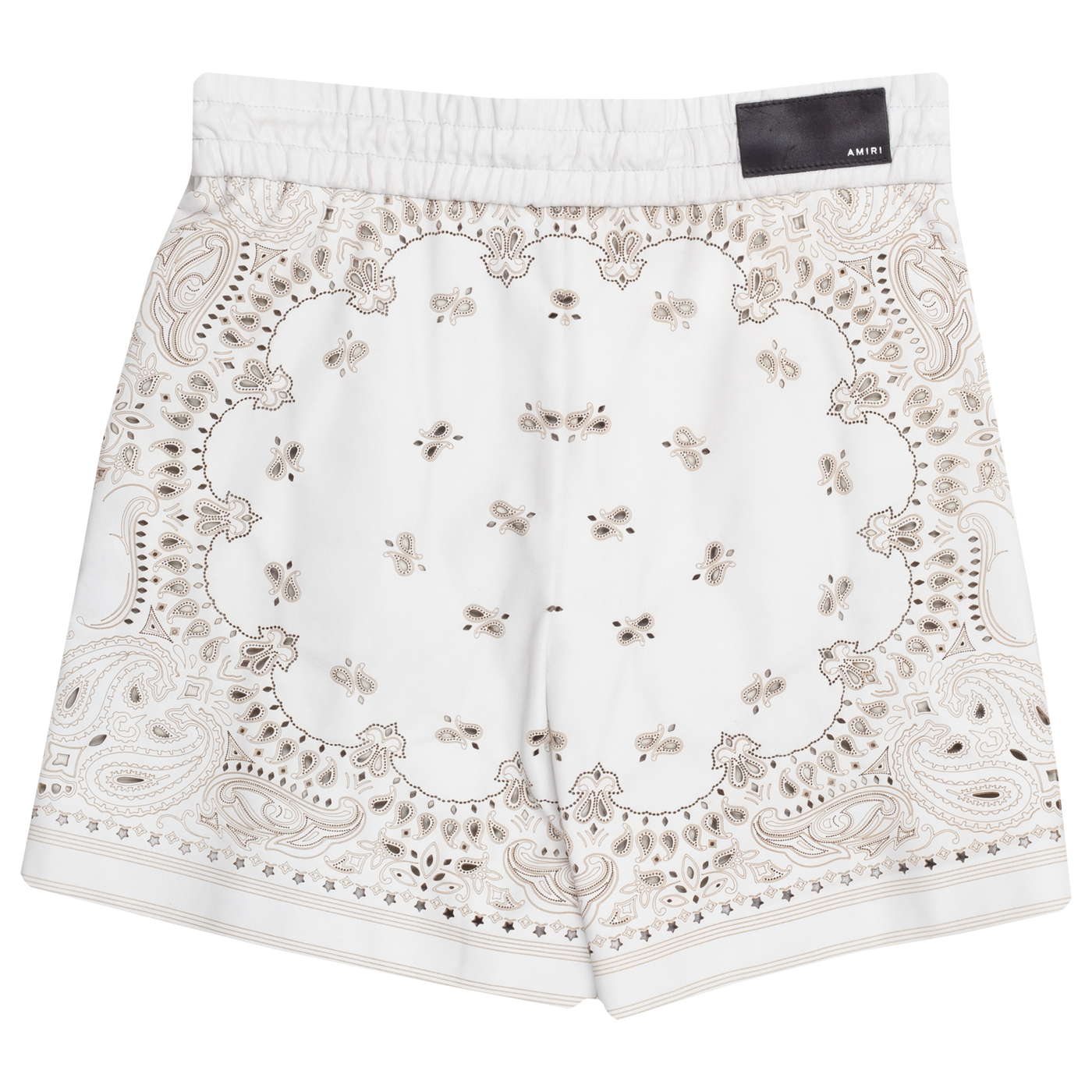 AMIRI LEATHER BANDANA SHORT