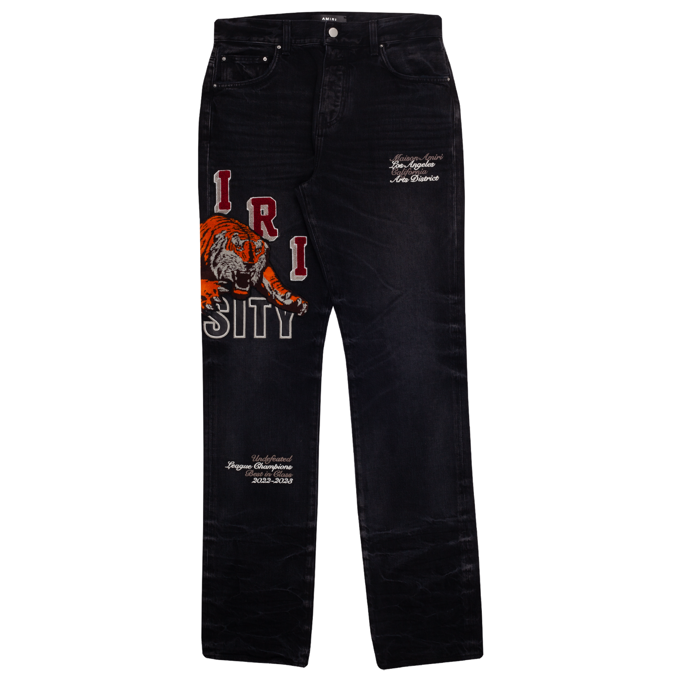 AMIRI VARSITY TIGER STRAIGHT JEAN