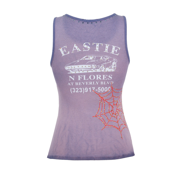 Eastie x POTN Ribbed Tank with Rhinestone Details