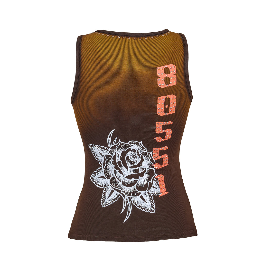 Eastie x POTN Ribbed Tank with Rhinestone Details