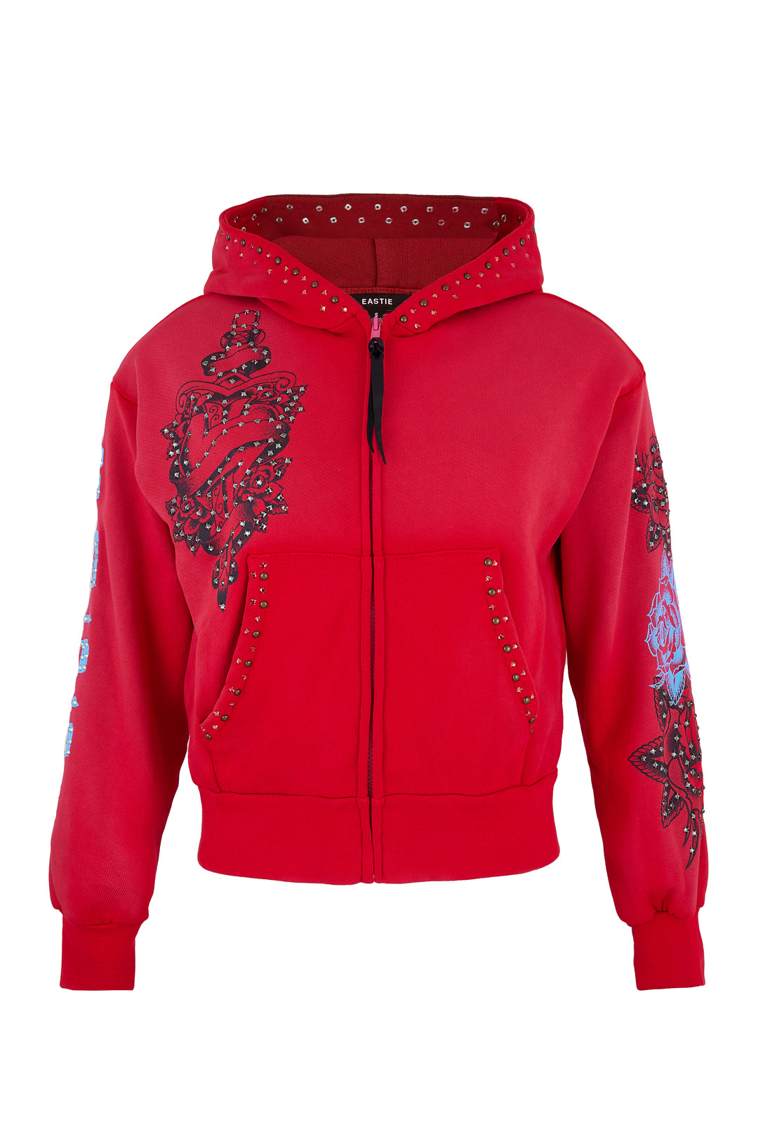 Eastie x POTN Hooded Zip Sweatshirt with Rhinestones