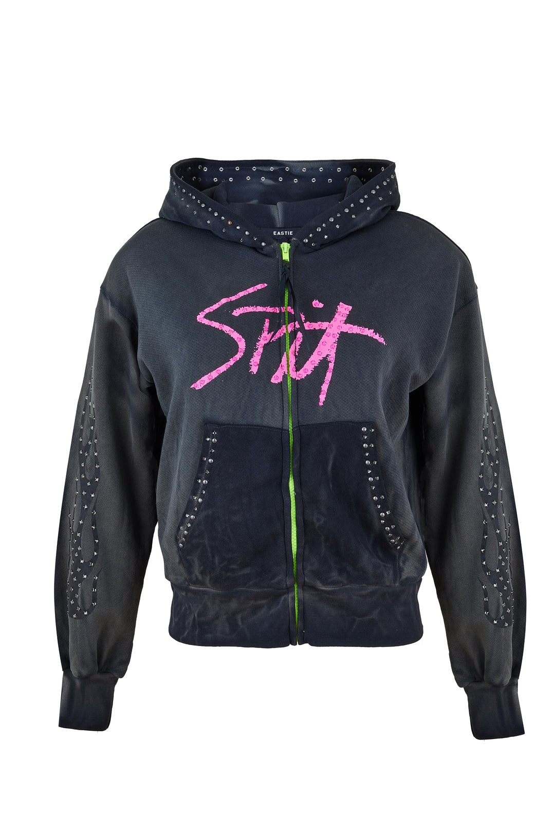 Eastie x POTN Hooded Zip Sweatshirt with Rhinestones