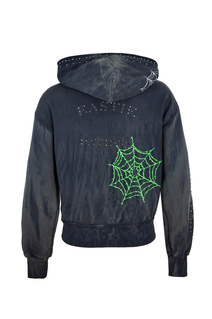 Eastie x POTN Hooded Zip Sweatshirt with Rhinestones