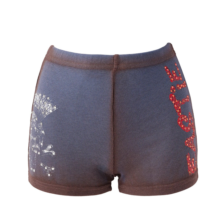 Eastie x POTN Rhinestone Souvenir Shorts