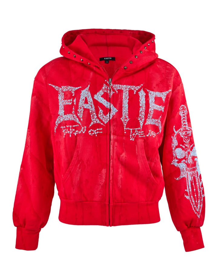 EASTIE X POTN Souvenir Zip Hoodie w/ Rhinestones