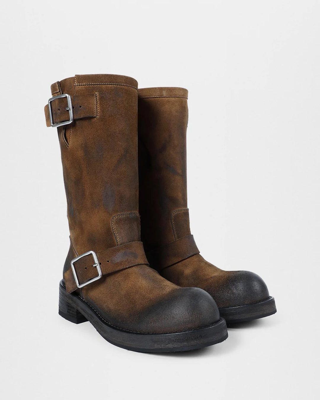 Sarith Engineer Biker Boots with Buckles