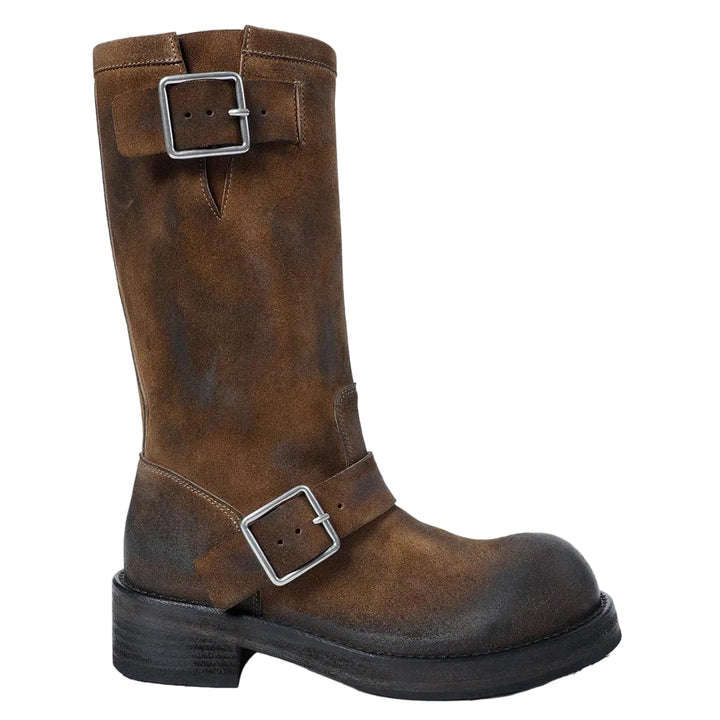 Sarith Engineer Biker Boots with Buckles